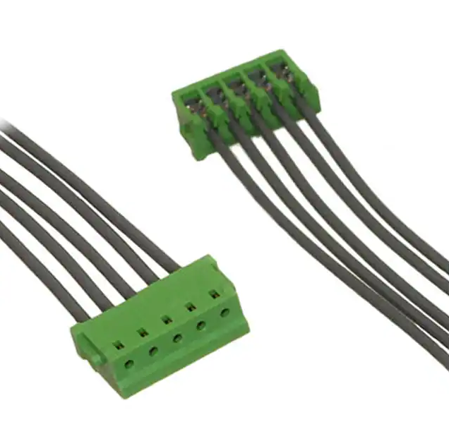 6 Rectangular cable assembly jack to jack 0.164' (50.00mm, 1.97