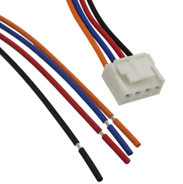Custom wholesale 2154828-3 4 rectangular cable assembly plug to single conductor lead 0.500' wire harness small batch customization professional team RCD