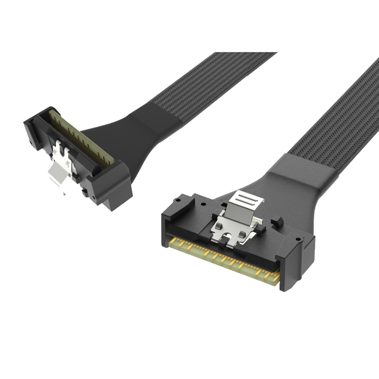 LP SlimSAS (SFF8654 8i) TO LP SlimSAS (SFF8654 8i) 90° wire harness with many years of experience Professionally manufactured  RCD