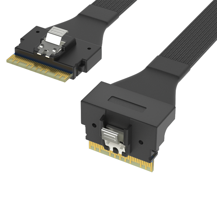 SlimSAS (SFF8654 8i) TO SlimSAS (SFF8654 8i) harnesses are widely available and available in a wide range of specifications  RCD
