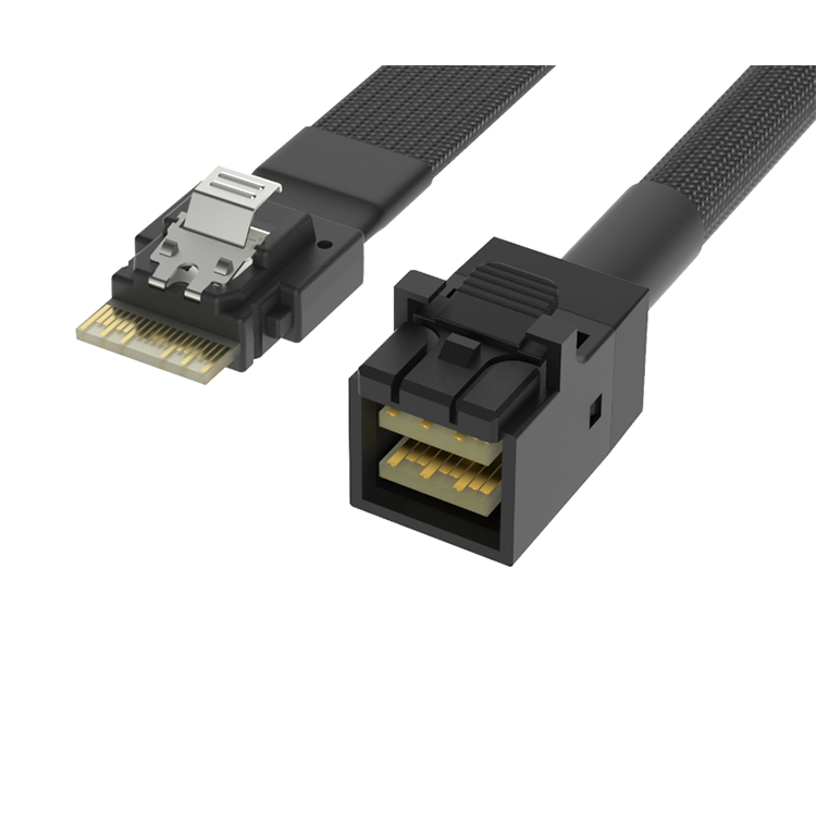 SlimSAS (SFF8654 4i) TO Mini sas hd (SFF8643) Wire harness premium material Stable performance RCD