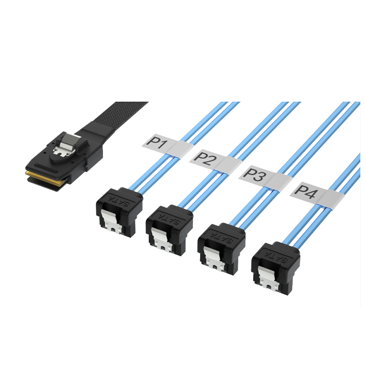 NIMISAS SFF8087 TO 4*SATA 90° angled with shrapnel harness small batch customization professional team RCD