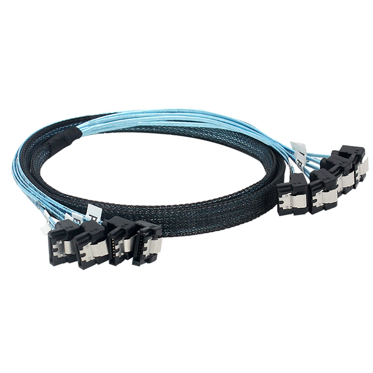 4*SATA inner bend 90°7PIN TO 4*SATA inward bend 90°7PIN harness small batch customization professional team RCD