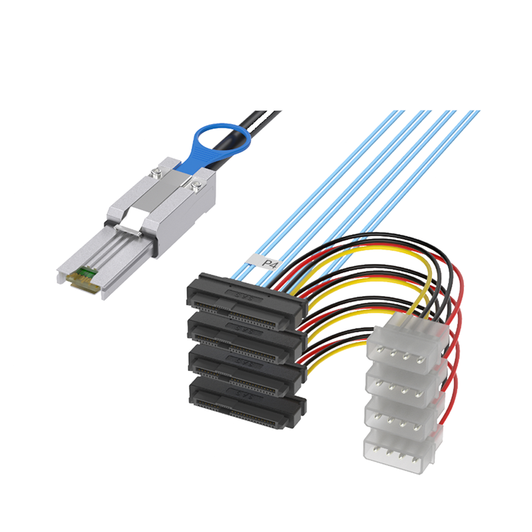 MINI SAS 26PIN SFF8088 TO 4*SAS 29PIN SFF8482+ LARGE 4P HARNESS YEARS OF EXPERIENCE PROFESSIONAL MANUFACTURING RCD