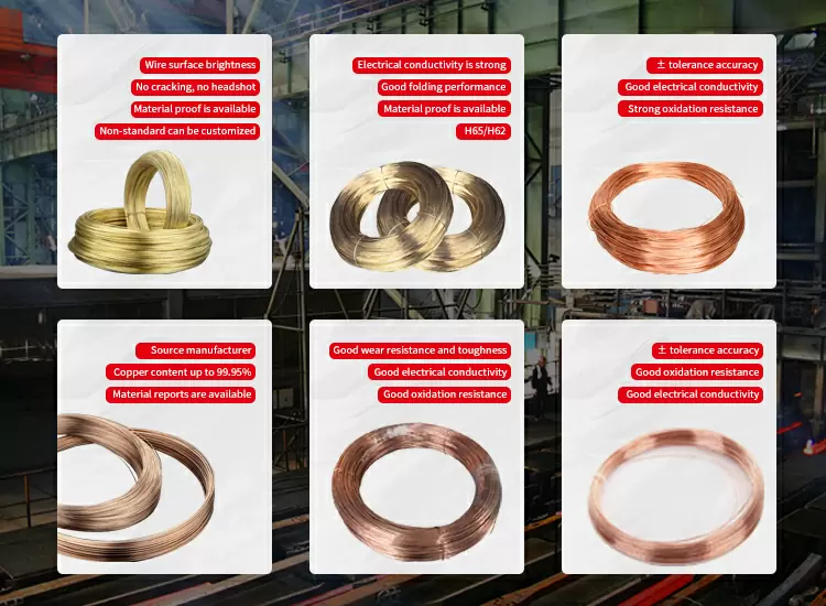 ASTM SUS H65 H68 electric Copper wire specifications Enamelled Pure  99.9% copper wire Solid for weaving nets cable