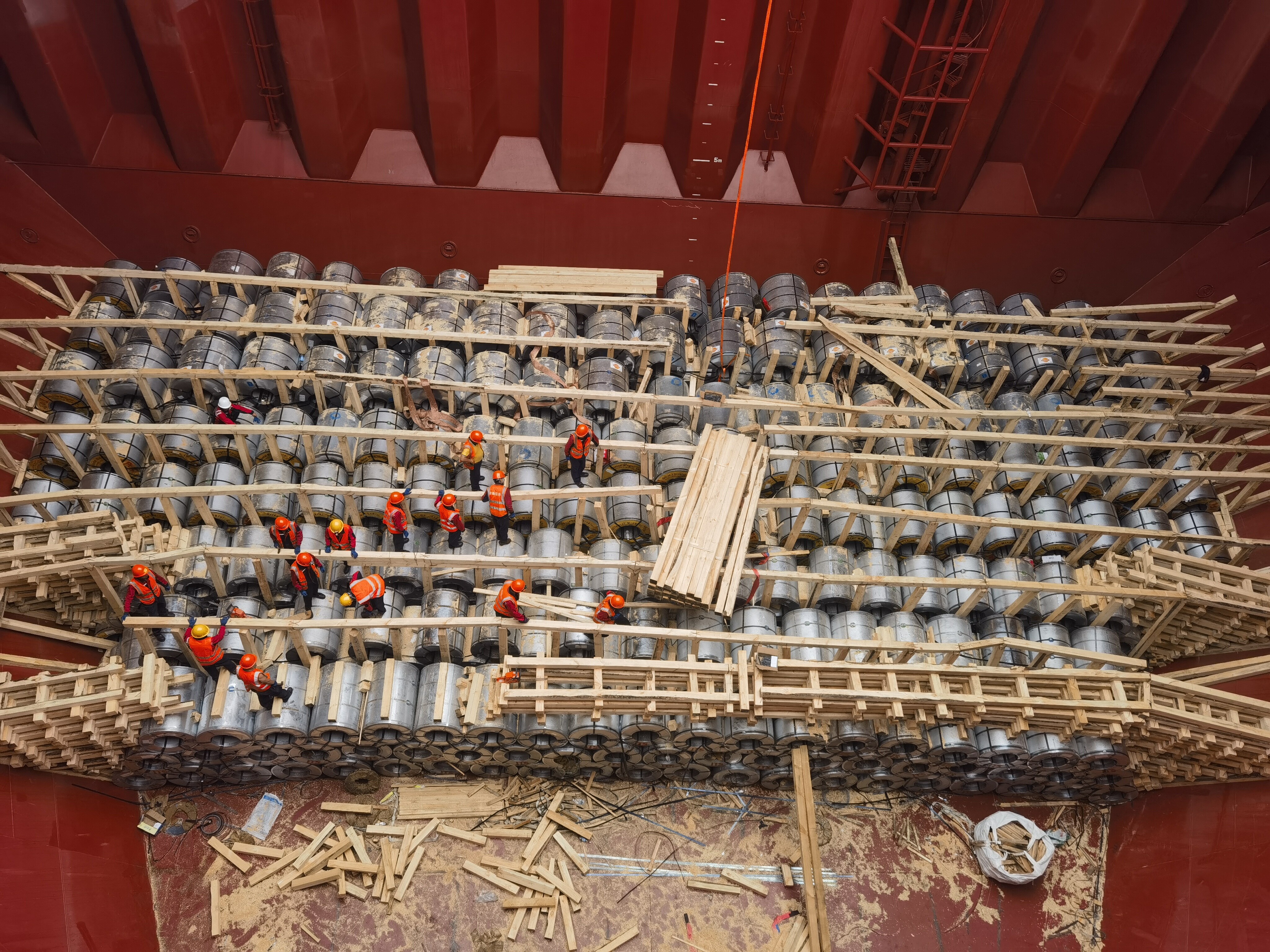 Delivery of steel coils on time, shipment