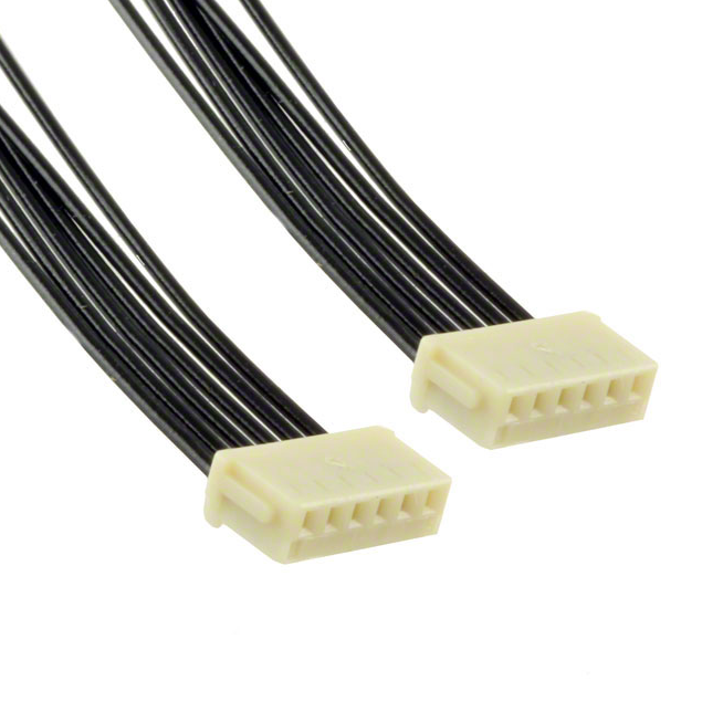 A06SR06SR30K152A 6 conjunto de cables rectangulares de toma a toma, inversa 0.500 '(152.40mm, 6.00 