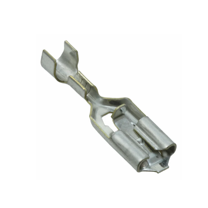 Mercancía en stock, terminal, tipo de inserción recta 187, latón plateado con estaño, diámetro de cable compatible 20#-16#, TE P/N 170325-1 RCD