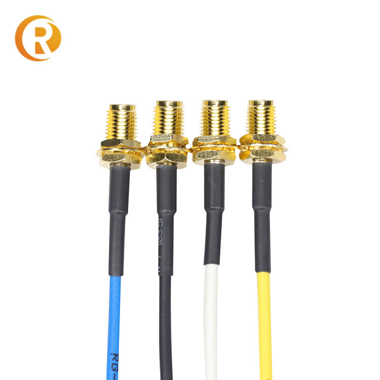 Ensamblajes de cable RF a prueba de agua 50ohm Conector de mamparo trasero RP SMA disponible Ensamblajes de cable RF a prueba de agua 50ohm Conector de mamparo trasero RP SMA disponible
