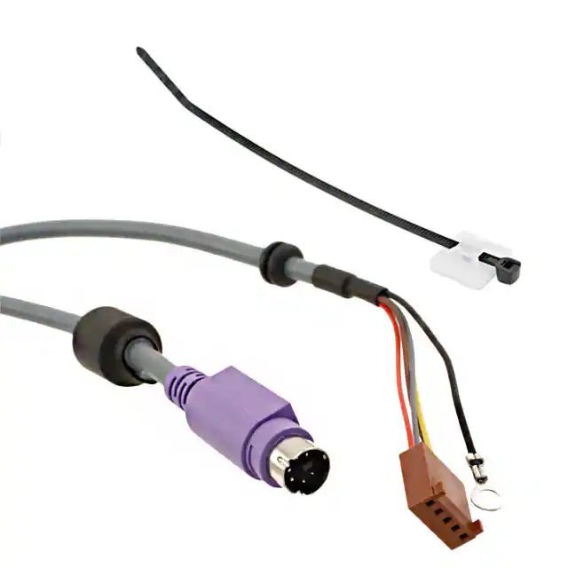 Montaje de cable de arnés industrial personalizado minidin 6 zócalo y terminal de anillo teclado de cable PS / 2 2,5 m 12/2200 Montaje de cable de arnés industrial personalizado minidin 6 zócalo y terminal de anillo teclado de cable PS / 2 2,5 m 12/2200
