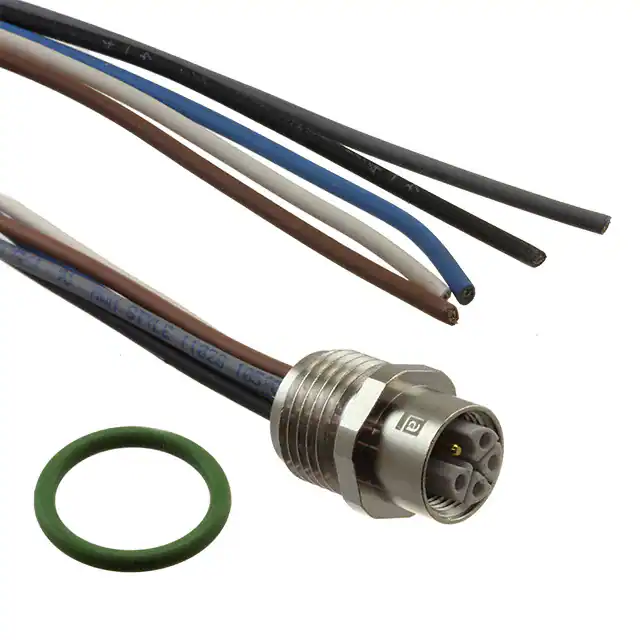 Conector hembra de toma de corriente M12 de 5 pines (4 + FE) CBL 4POS FMALE A CABLE 1.64 ' Conector hembra de toma de corriente M12 de 5 pines (4 + FE) CBL 4POS FMALE A CABLE 1.64 '