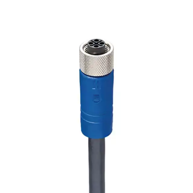 Montaje de cable de transmisión redondo M12 modificado para requisitos particulares CBL 4POS FMALE PARA ALAMBRAR 49.2 '