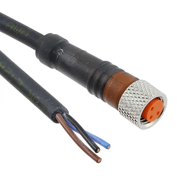 Conjuntos de cables de un solo extremo con conector de enchufe redondo M8 CBL 3POS FMALE TO WIRE 6.56 '