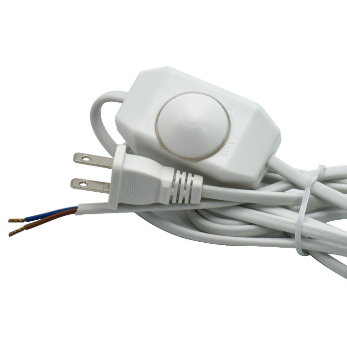 110V 2 Lamp Dimmer Switch Cable US Plug VDE Electrical Cable Table Lamp Power Cord Dimming Switches Wire