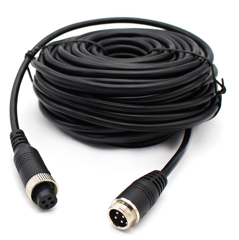 Conector de aviación Conector de aviación de 4 núcleos con blindaje doble Cable de extensión de audio y video