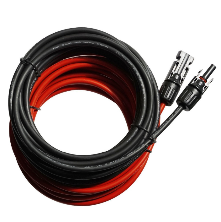 Solar Panel Extension Cable Copper Wire Black and Red with Connector Solar PV Cable Solar Panel Extension Cable Copper Wire Black and Red with Connector Solar PV Cable