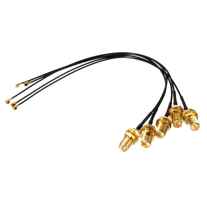 Mini RP-SMA a IPX pigtail antena WiFi cable jack cable de extensión de rosca externa
