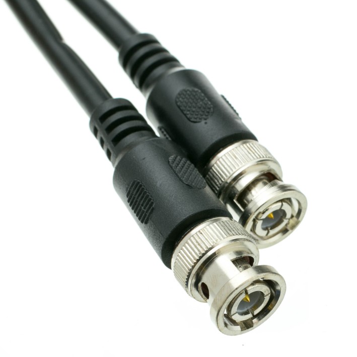 Cable coaxial RG59/U macho BNC negro de 12 pies para conectar video
