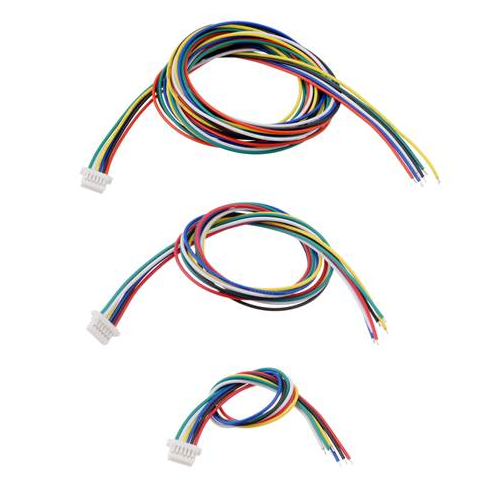 Cable codificado por color hembra JST sh hembra de 6 pines 28 AWG de alta calidad personalizado