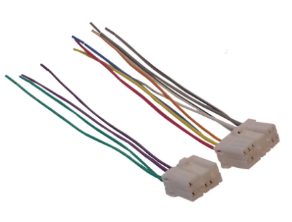 Conector de arnés de enchufe de 8 pines y 12 pines fuente de alimentación de cable codificado por color para radio estéreo