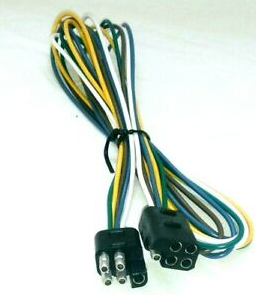 Nueva extensión de arnés de conector de cable de enchufe de remolque cuadrado de 5 cables 48 pulgadas