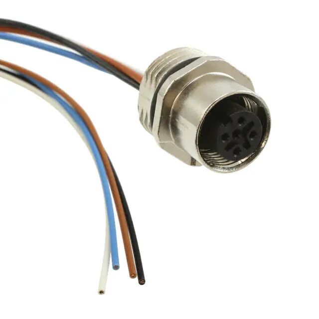 Carcasa con contactos de crimpado Montaje frontal Conjunto de cables M12