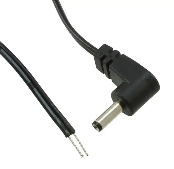 Conector de enchufe de CC sobremoldeado Enchufe de CC de PVC a pelado estañado