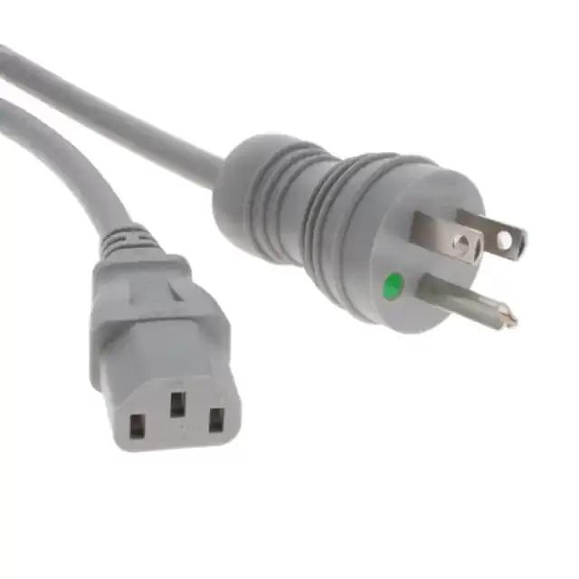 Conjunto de cables de cable de alimentación gris NEMA 5-15p a IEC 320-c13 SJT