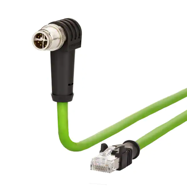 Cable Ethernet industrial M12 Conector M12 recto a conector RJ45 recto