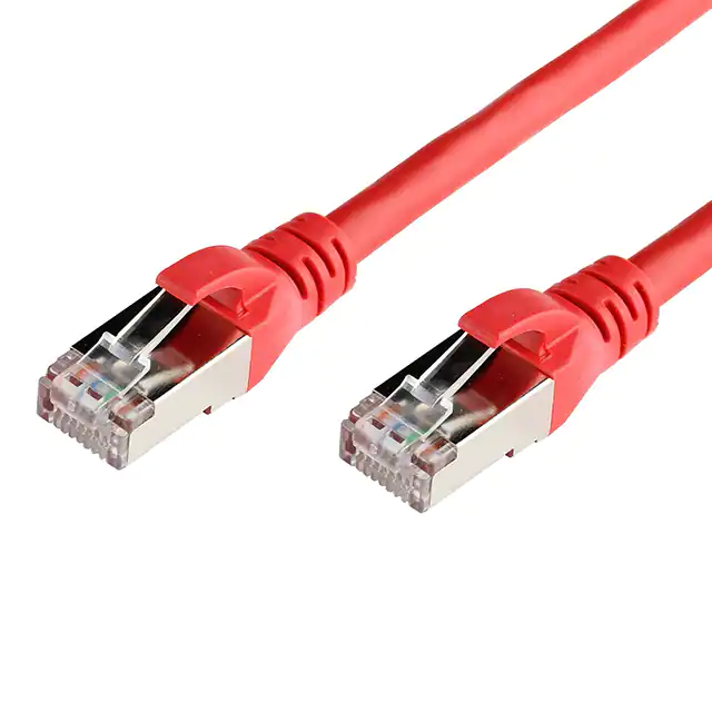 RJ45 8P8C dos horquillas 3u" chapado en oro con conjunto de cable blindado de metal RJ45 8P8C dos horquillas 3u" chapado en oro con conjunto de cable blindado de metal