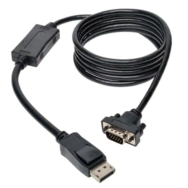 Cable adaptador activo DisplayPort 1.2 a VGA DP con pestillos para ensamblaje de cable HD15 M/M