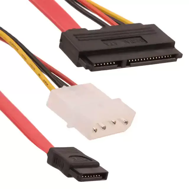 SATA 07 pin female to male SATA 15 pin female to square 04 pin plug cable assembly
