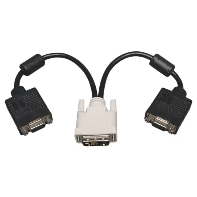 Conjunto de cable adaptador divisor DVI a VGA Y de alta densidad DVI-I a HD15 macho