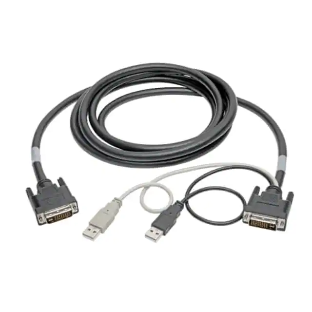 DVI de alta calidad a usb-a dual KVM macho a conjunto de cables macho