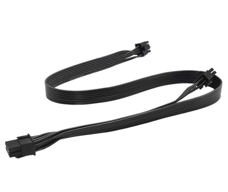 Cable de módulo de tarjeta gráfica de cable plano de cobre de 18 AWG de 8 pines a doble 8 pines (6 + 2)