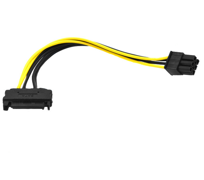 Computadora de escritorio Puerto de alimentación SATA 15p a 6p Tarjeta gráfica Cable de alimentación Puerto cuadrado Cable de alimentación