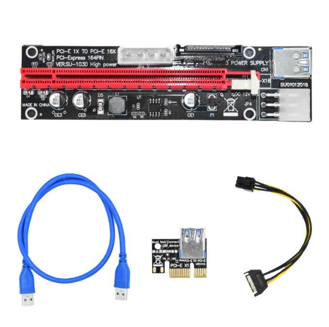 Extensión de interfaz pci-ex1 a cable de extensión de tarjeta gráfica x16 Cable adaptador de tarjeta gráfica USB3.0