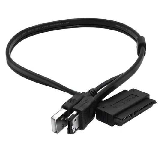 Disco duro de alimentación Sata7 + 15 22P a portátil eSATA con cable de conversión de datos alimentado por USB de 50 cm Disco duro de alimentación Sata7 + 15 22P a portátil eSATA con cable de conversión de datos alimentado por USB de 50 cm