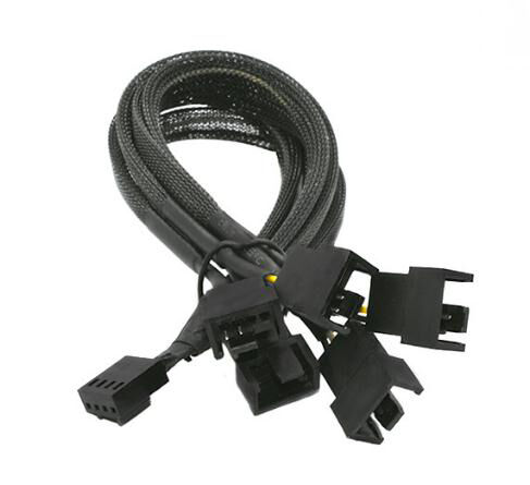 Cable de ventilador de computadora 1/3 4 pines cable de expansión control de temperatura ventilador de refrigeración hub bolsa red de nailon Cable de ventilador de computadora 1/3 4 pines cable de expansión control de temperatura ventilador de refrigeración hub bolsa red de nailon