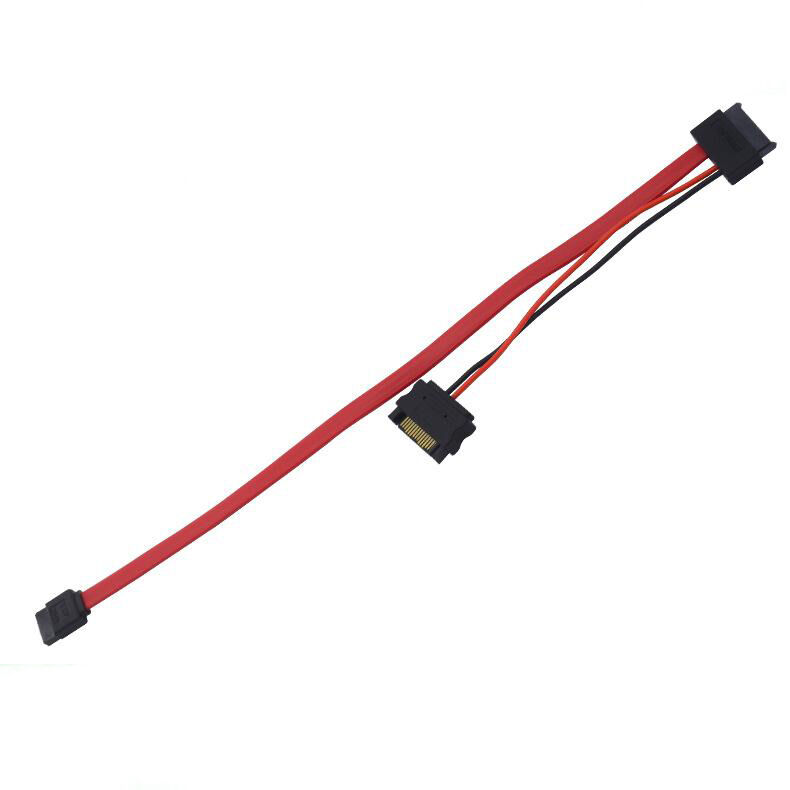 Sata7 + 15p macho a hembra fuente de alimentación línea de datos línea de alimentación