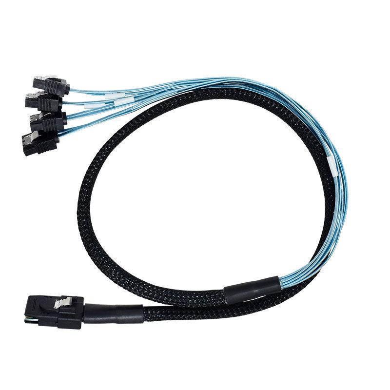 mini sas sff-8087 a 4 sata sas a sata3.0 cable de conexión de unidad de estado sólido Positivo