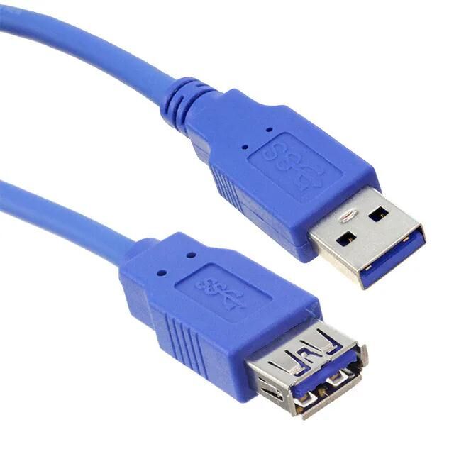 Azul 26 AWG, 30 AWG USB 3.2 Cable A Macho a A Hembra Blindado Conjunto de cable USB Azul 26 AWG, 30 AWG USB 3.2 Cable A Macho a A Hembra Blindado Conjunto de cable USB