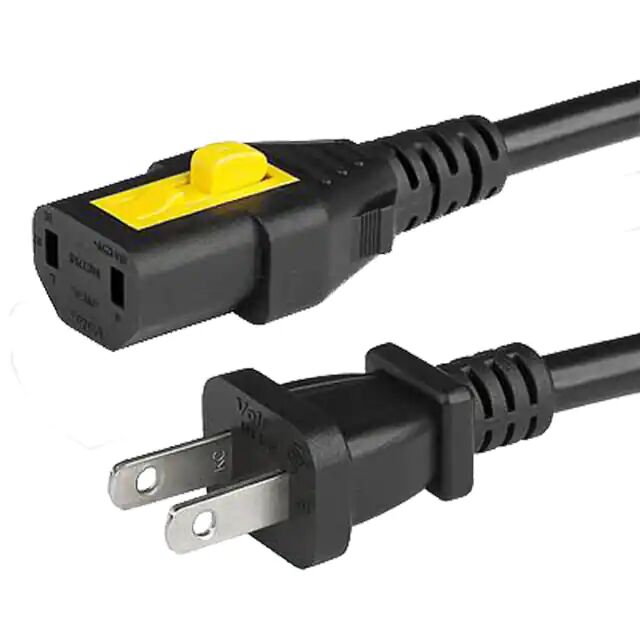 Cable de alimentación sin blindaje 18AWG Negro NEMA 1-15P a conjuntos de cables IEC Cable de alimentación sin blindaje 18AWG Negro NEMA 1-15P a conjuntos de cables IEC