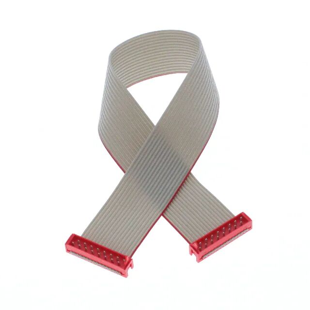 Montajes de cable rectangulares sin blindaje de cinta gris IDC 16 posiciones Enchufe a enchufe