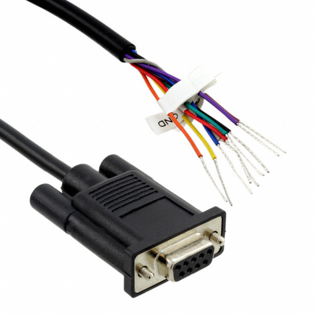 Conjunto estándar 76000724 Conjunto de cable D-Sub DB09 negro El arnés de 4,00' es un RCD ampliamente utilizado y respetuoso con el medio ambiente