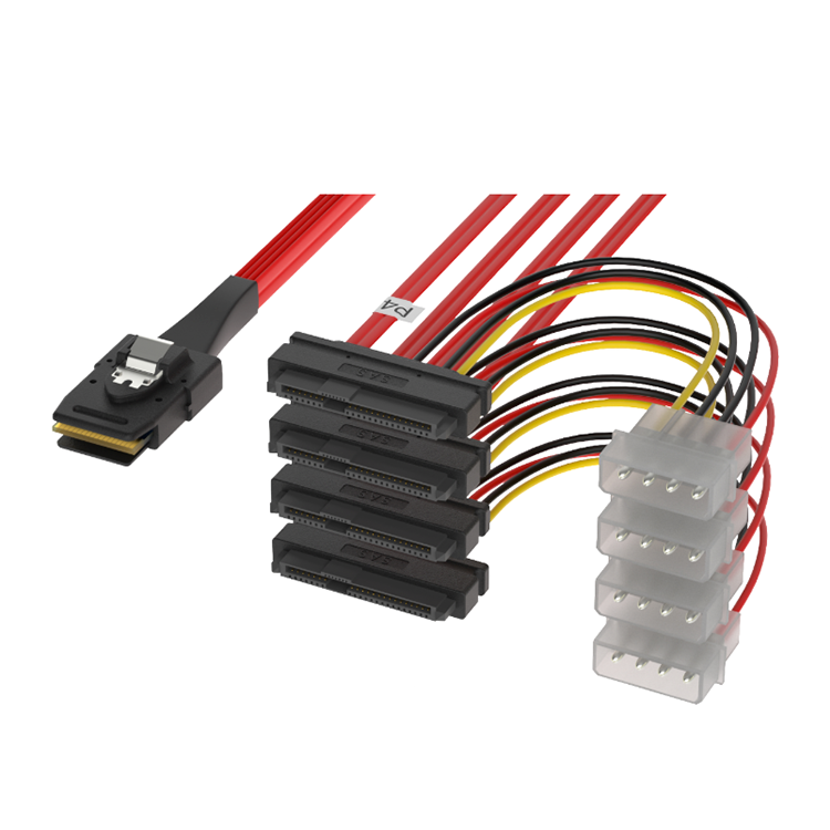 MINISAS 36PIN SFF8087 A 4*SAS 29PIN SFF8482+ EL ARNÉS GRANDE 4P ES AMPLIAMENTE APLICABLE Y RESPETUOSO CON EL MEDIO AMBIENTE RCD