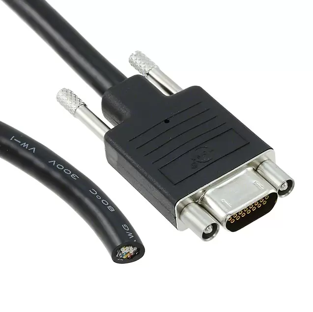 Ampliamente aplicable 0834229018 Conjunto de cable D-Sub tipo D, miniatura D negro, monofilar (redondo) Arnés de 6,00' equipo profesional RCD de mantenimiento regular