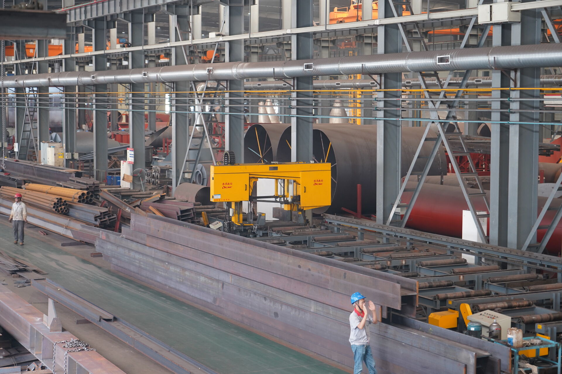 CNC High Speed  Beam Drilling  Band Saw Cutting Production Line TSS1250