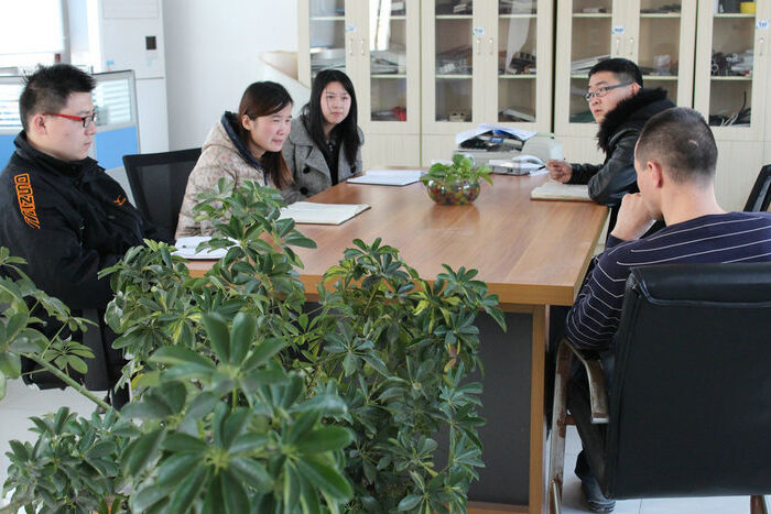 Business meeting with customer from Ukraine