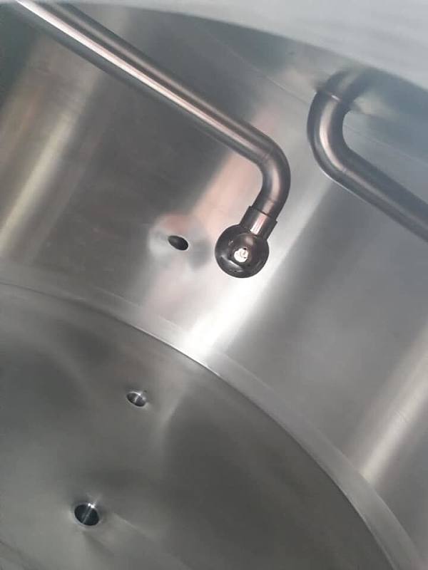 ​Brewhouse Kettle/whirlpool tank testing before sending to Canada brewery.